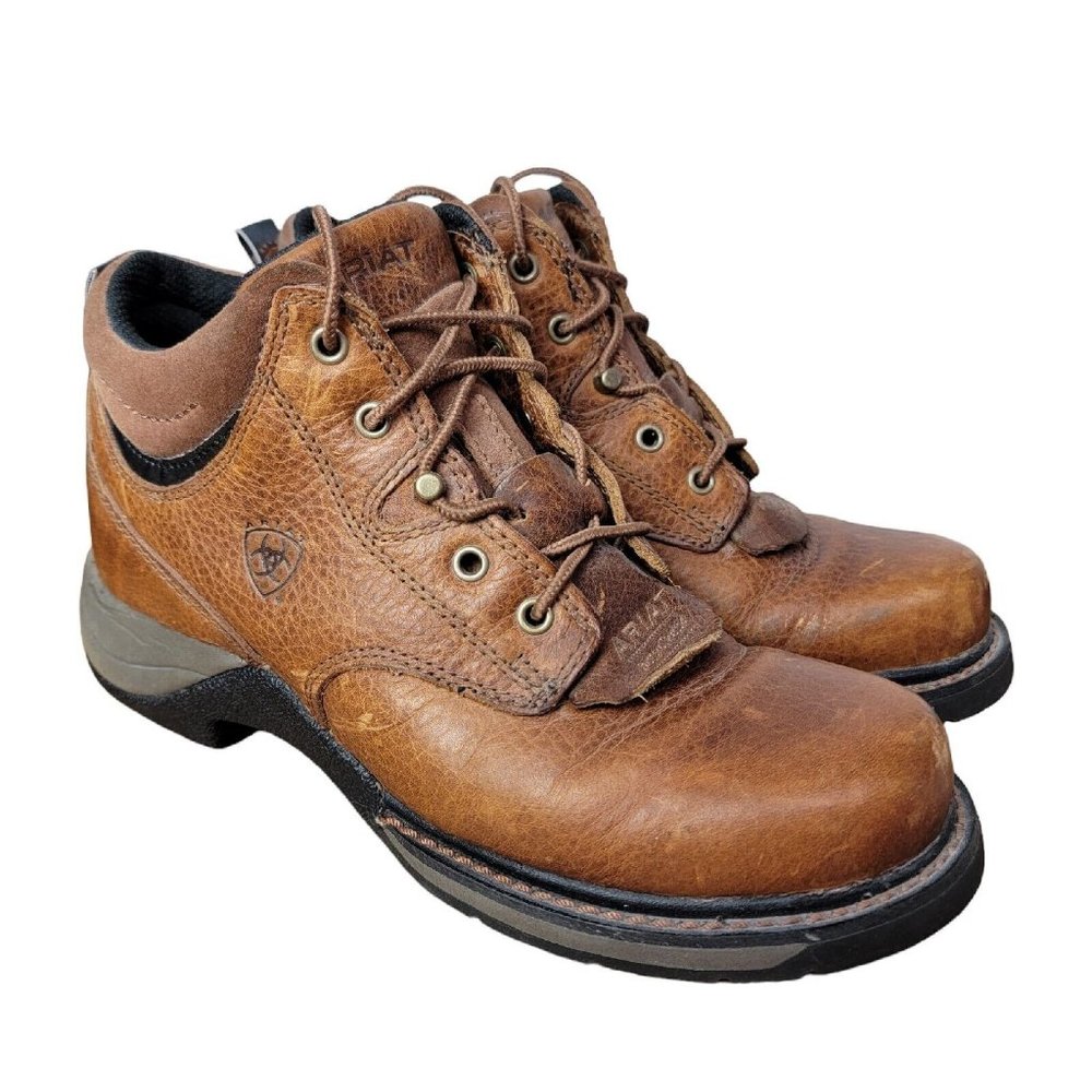 ARIAT Jarrison Work Ankle Boots Women's Brown Leather Hiking 31450 - US 7B